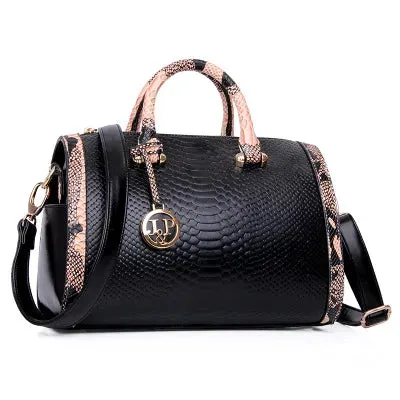 مجموعة اروين التجارية ARWEN&AJH GROUP  2024 European Sling Bag Handbag Large Capacity Women Hand Bag Snake Leather Boston Handbag for Women Women's Tote Bags