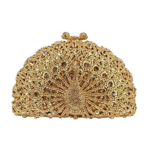 23 Colors, Luxury Crystal Evening Bag Peacock Clutch diamond party bling purse SALE