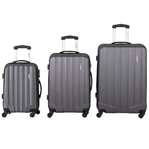 3 pcs Luggage Travel Set Bag with Lock-Gray