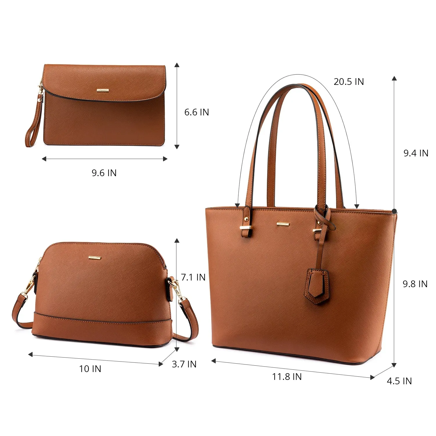 ARWEN&AJH GROUP مجموعة أروين التجارية 2024 Free sample  hot sale factory women leather tote bag high quality summer 3 pieces ladies purses and handbags women bags