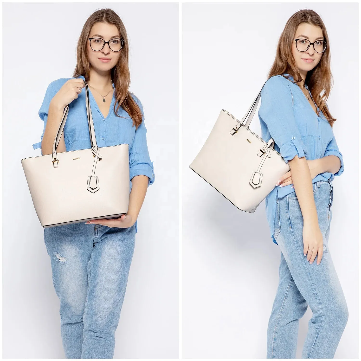 ARWEN&AJH GROUP مجموعة أروين التجارية 2024 Free sample  hot sale factory women leather tote bag high quality summer 3 pieces ladies purses and handbags women bags