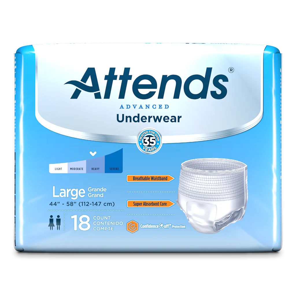 Attends Advanced Disposable Incontinence Underwear Children to Adults