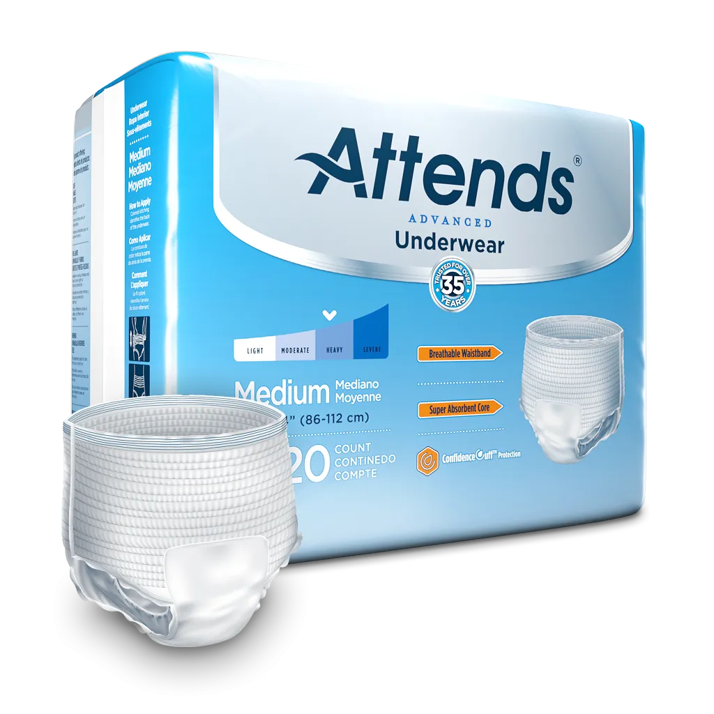 Attends Advanced Disposable Incontinence Underwear Children to Adults