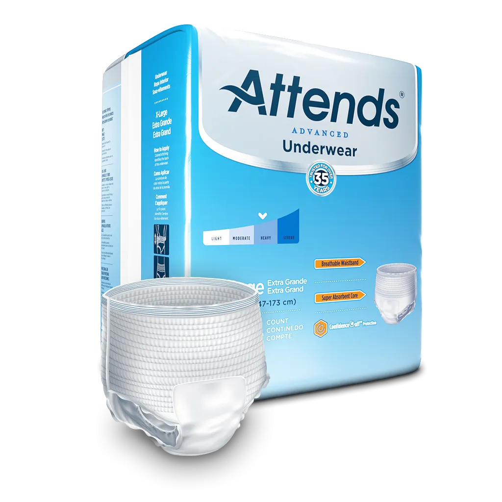 Attends Advanced Disposable Incontinence Underwear Children to Adults