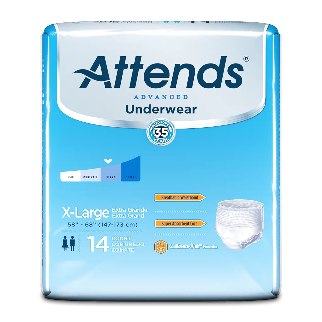 Attends Advanced Disposable Incontinence Underwear Children to Adults