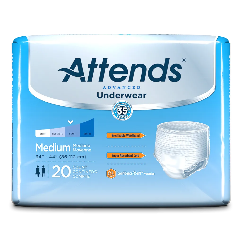 Attends Advanced Disposable Incontinence Underwear Children to Adults