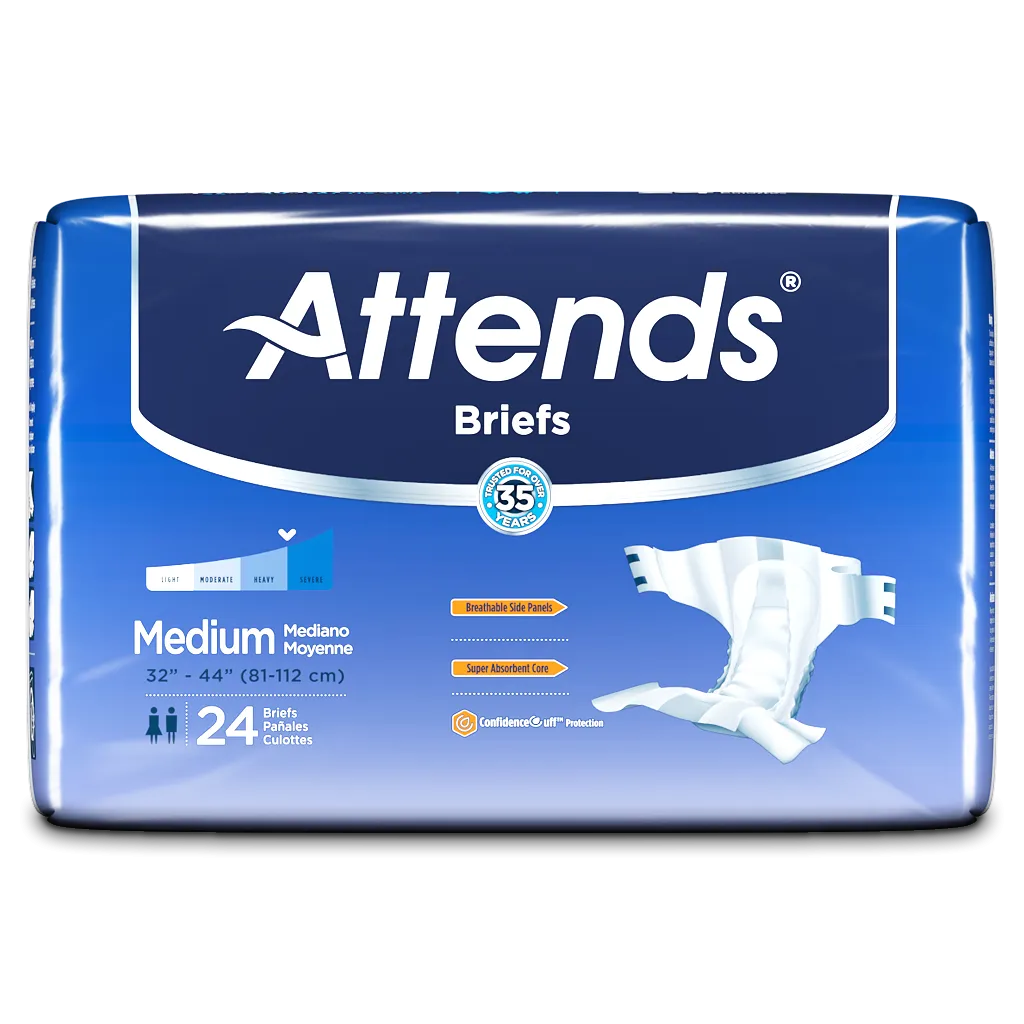 Attends Briefs Adult Diapers for Daytime Bladder Leak Protection