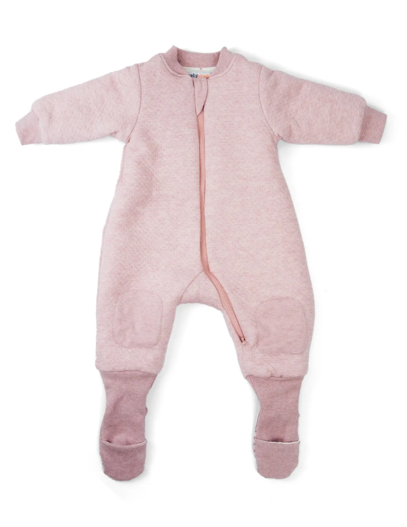 babystudio warmies cotton with arms and legs 3.0 tog - Dusty Pink