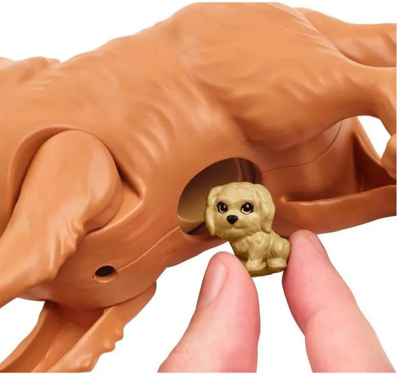 Barbie And Newborn Pups Playset With Blonde Doll