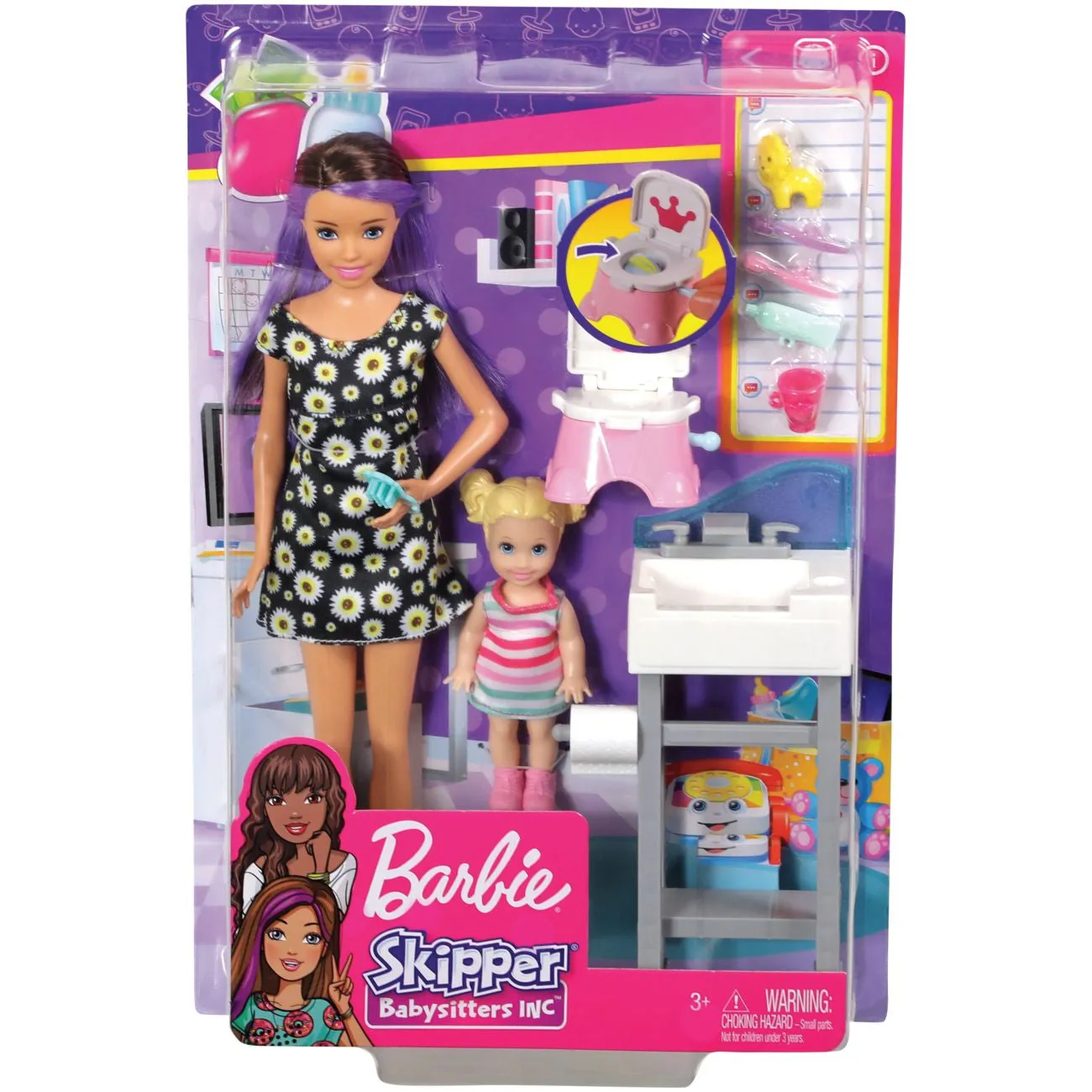 Barbie Skipper Babysitters Inc. Doll & Accessory Babysitter With Potty