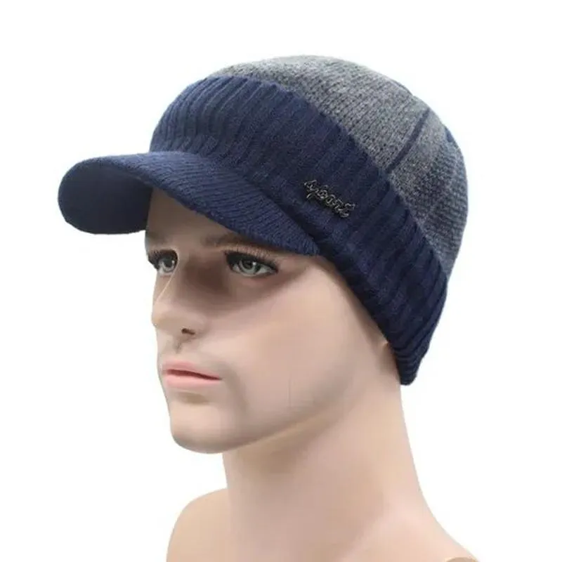 Beanie Brim Dual Color Sports Beanie With Optional Scarf