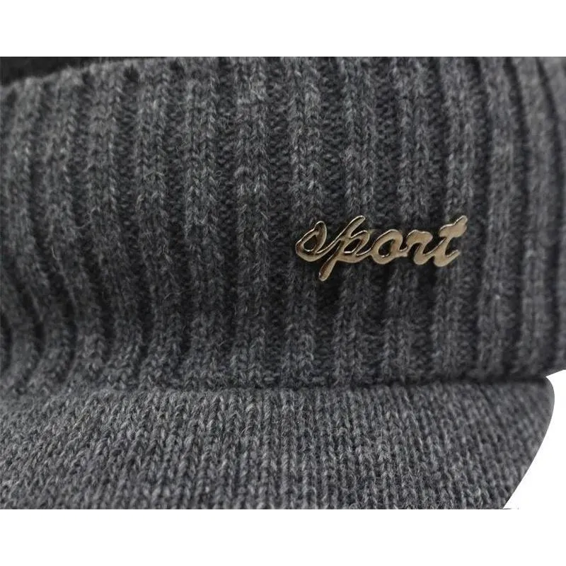 Beanie Brim Dual Color Sports Beanie With Optional Scarf