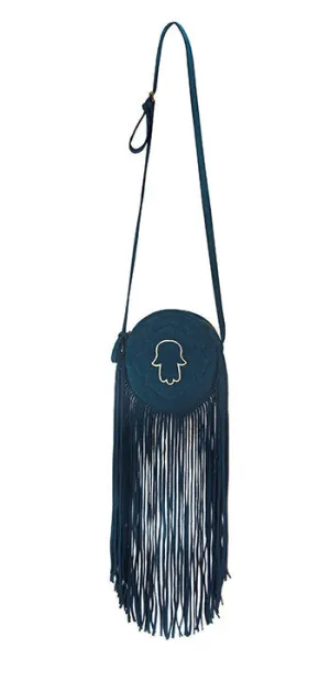 Blue Suede Rez Mini Fringe Bag