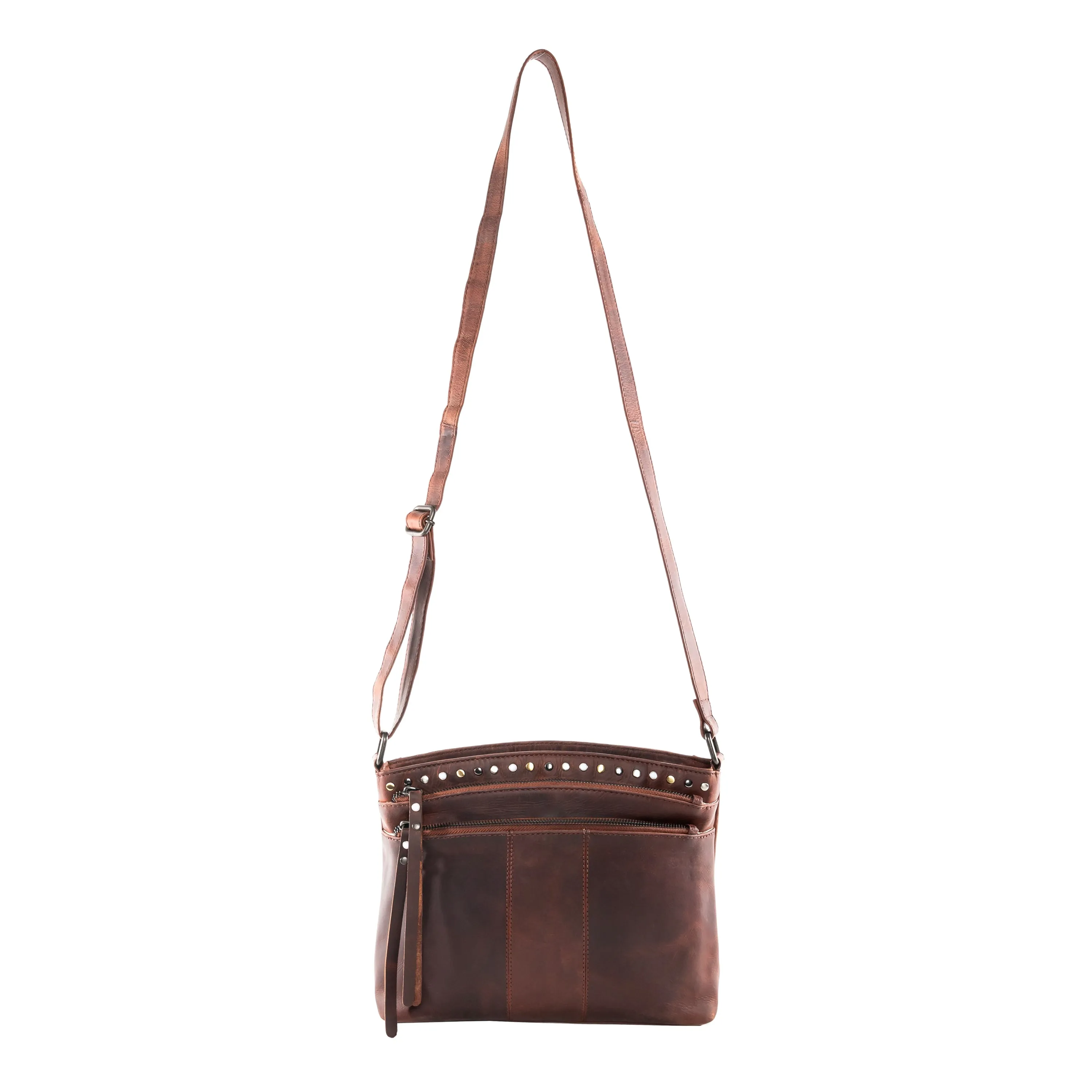 Brynn | Concealed Carry Arched Leather Crossbody or Shoulder Bag