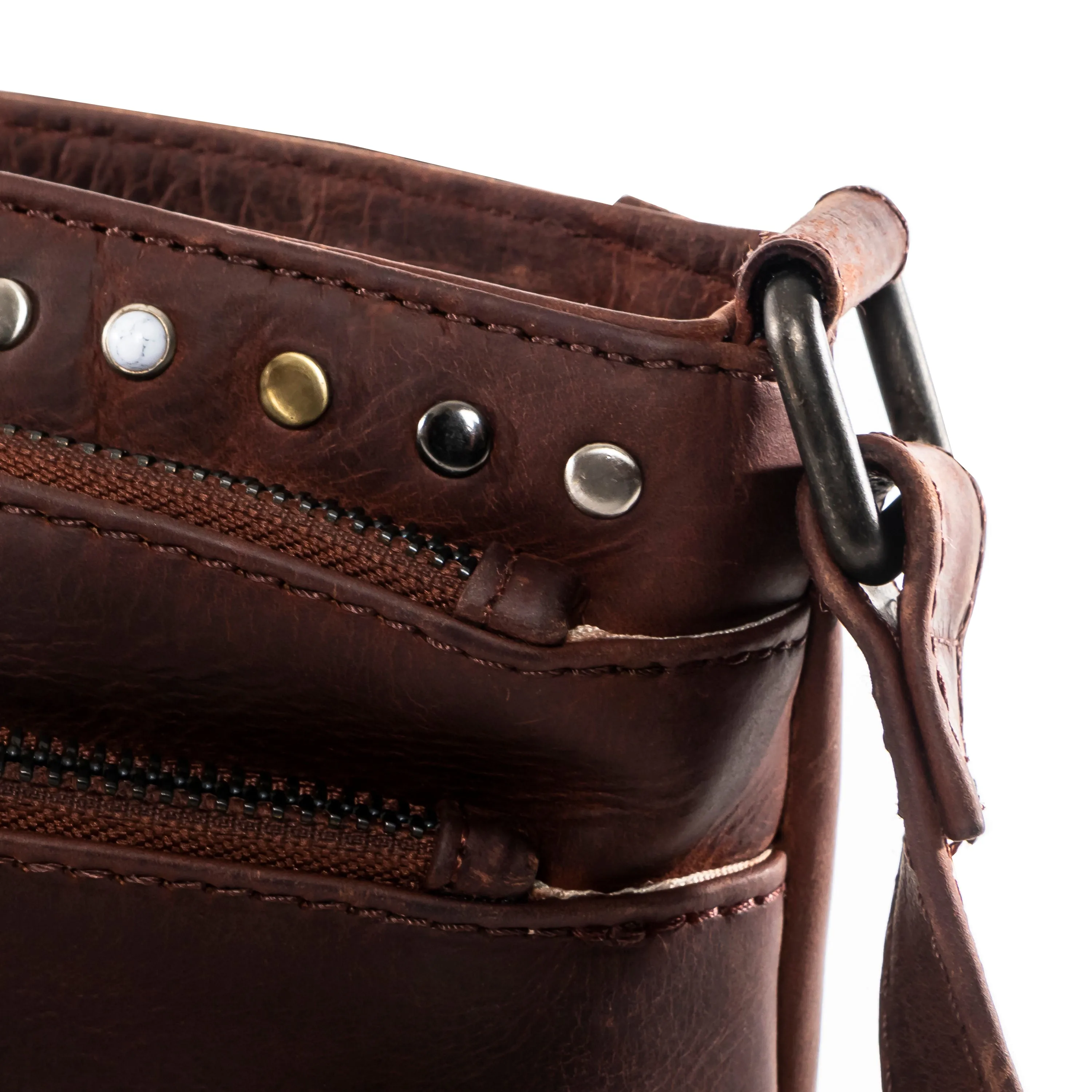 Brynn | Concealed Carry Arched Leather Crossbody or Shoulder Bag