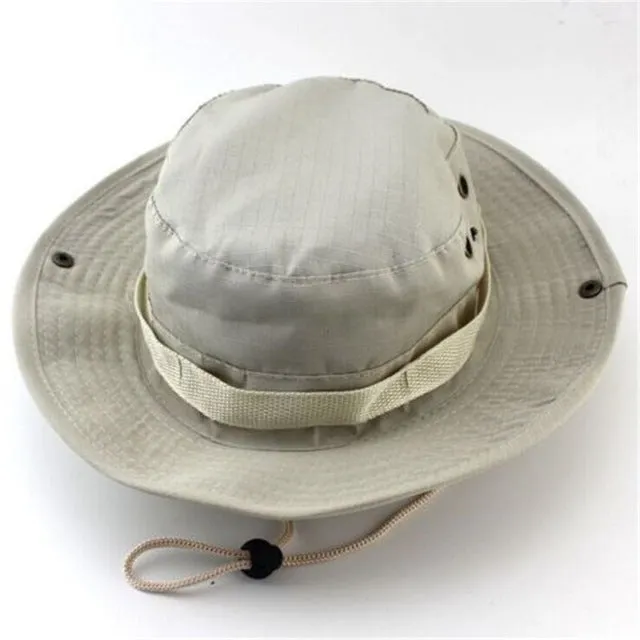 Camouflage Bucket Hats Wide Brim Sun Cap Ripstop Camo Fishing Hunting Hiking Men Safari Summer Jungle with String Boonie Hat