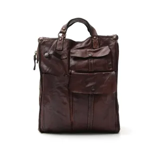 Campomaggi Large Shopper Leather Bag, Dark Brown