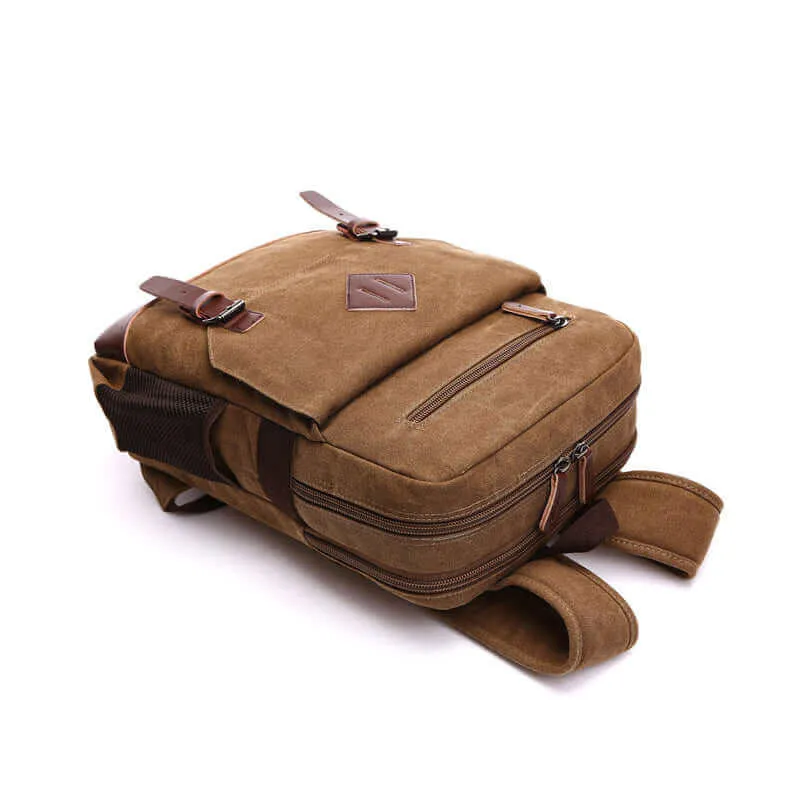 Canvas Backpack | Fits 14 Inch Laptop