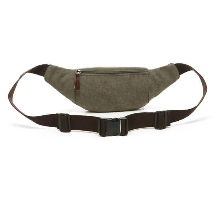 Canvas Bum Bag | Practical Men's Waist Bag