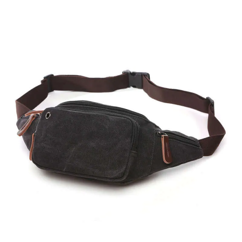 Canvas Bum Bag | Practical Men's Waist Bag