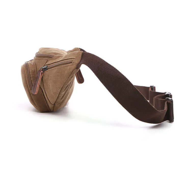 Canvas Bum Bag | Practical Men's Waist Bag