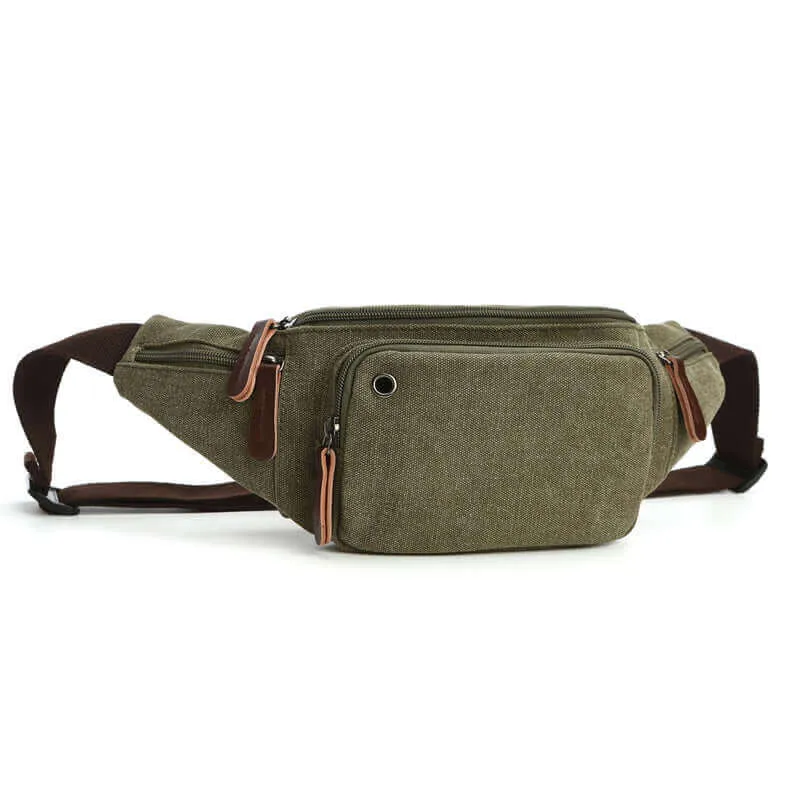 Canvas Bum Bag | Practical Men's Waist Bag