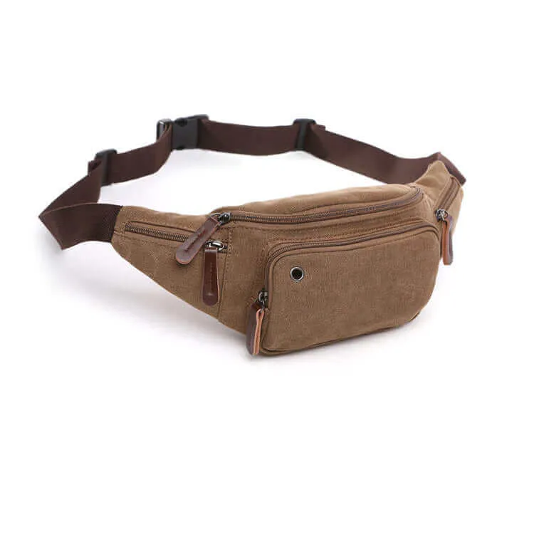 Canvas Bum Bag | Practical Men's Waist Bag