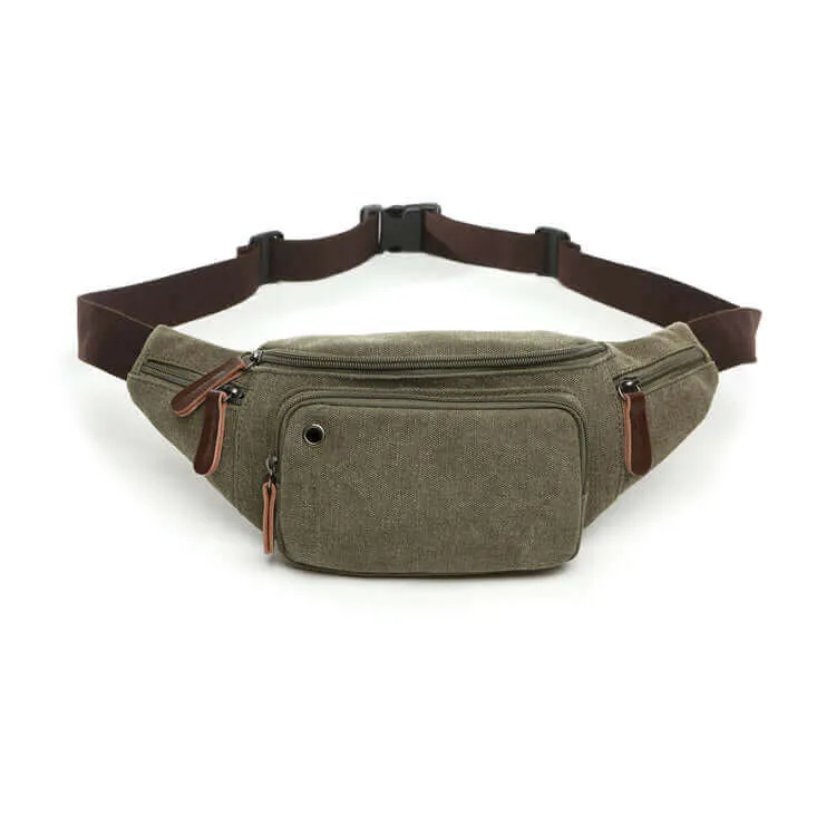 Canvas Bum Bag | Practical Men's Waist Bag