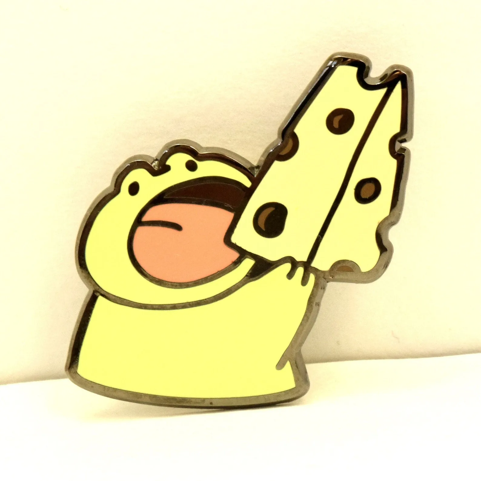 Cheese Eating Frog Pin