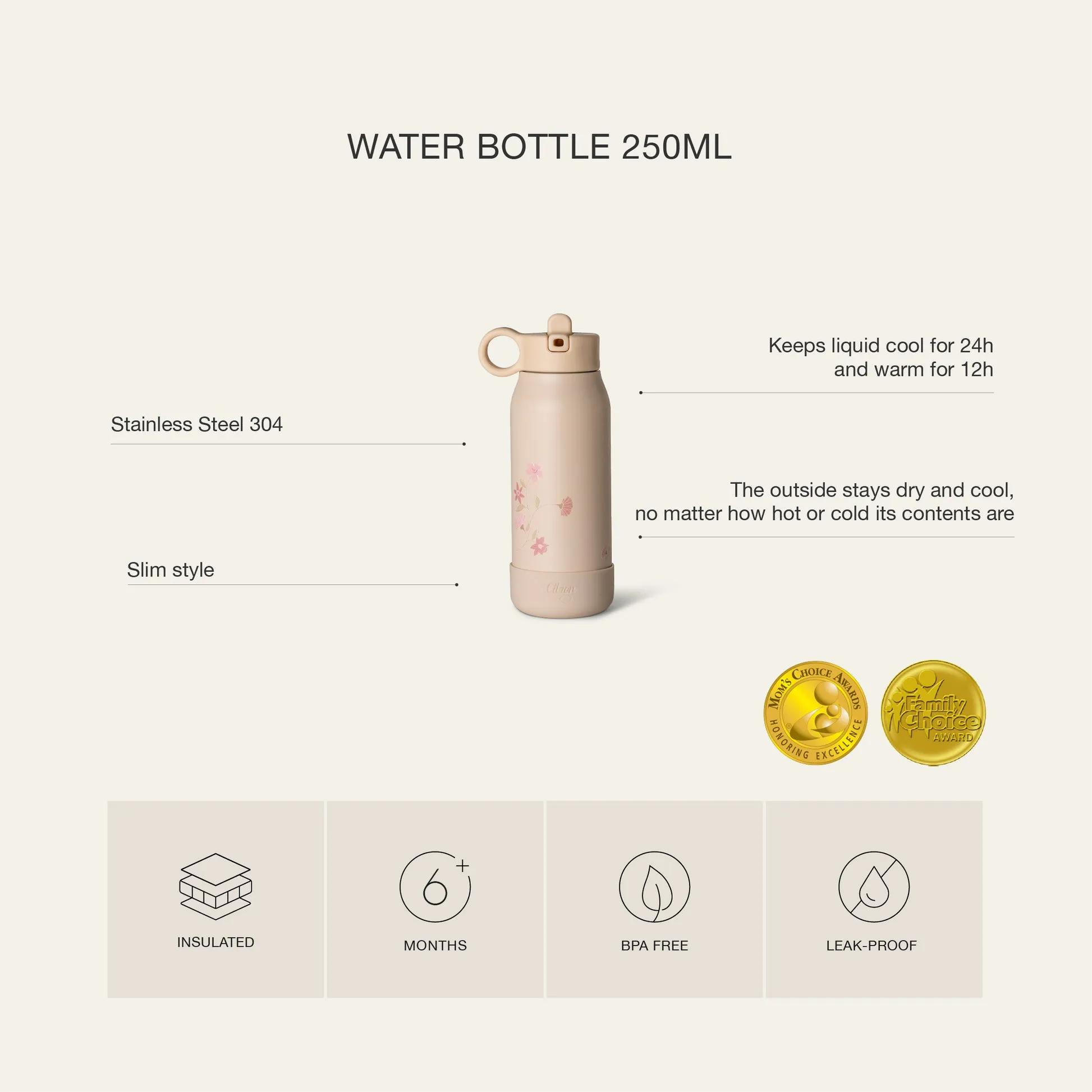 Citron 250ml Water Bottle - Vehicles