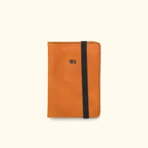 Dakota Leather Field Notes Cover & Passport Travel Wallet, Buffalo Emboss | Saddle Tan