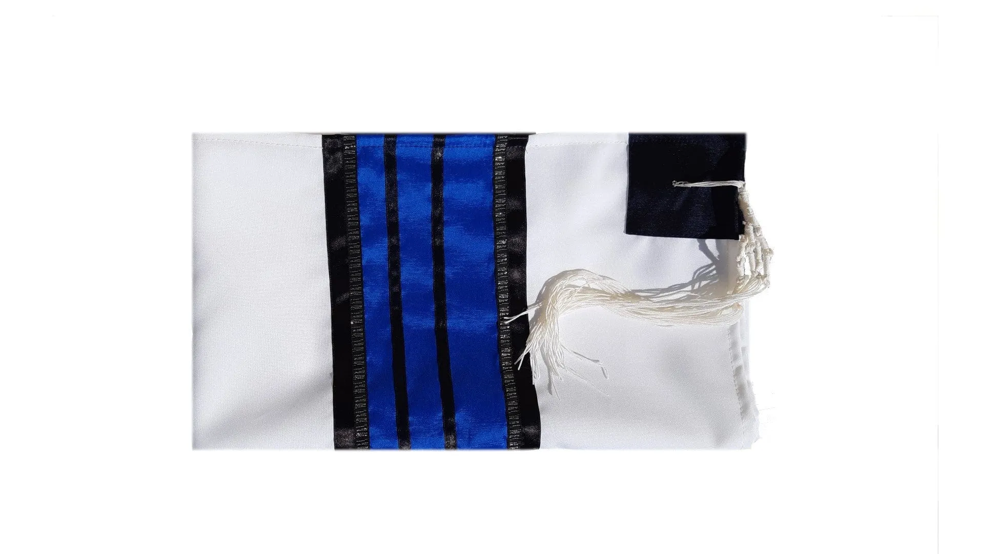 Dark Blue Jewish Prayer Shawl Tallit for men, Bar Mitzvah Tallit Set, Hebrew Prayer Shawl