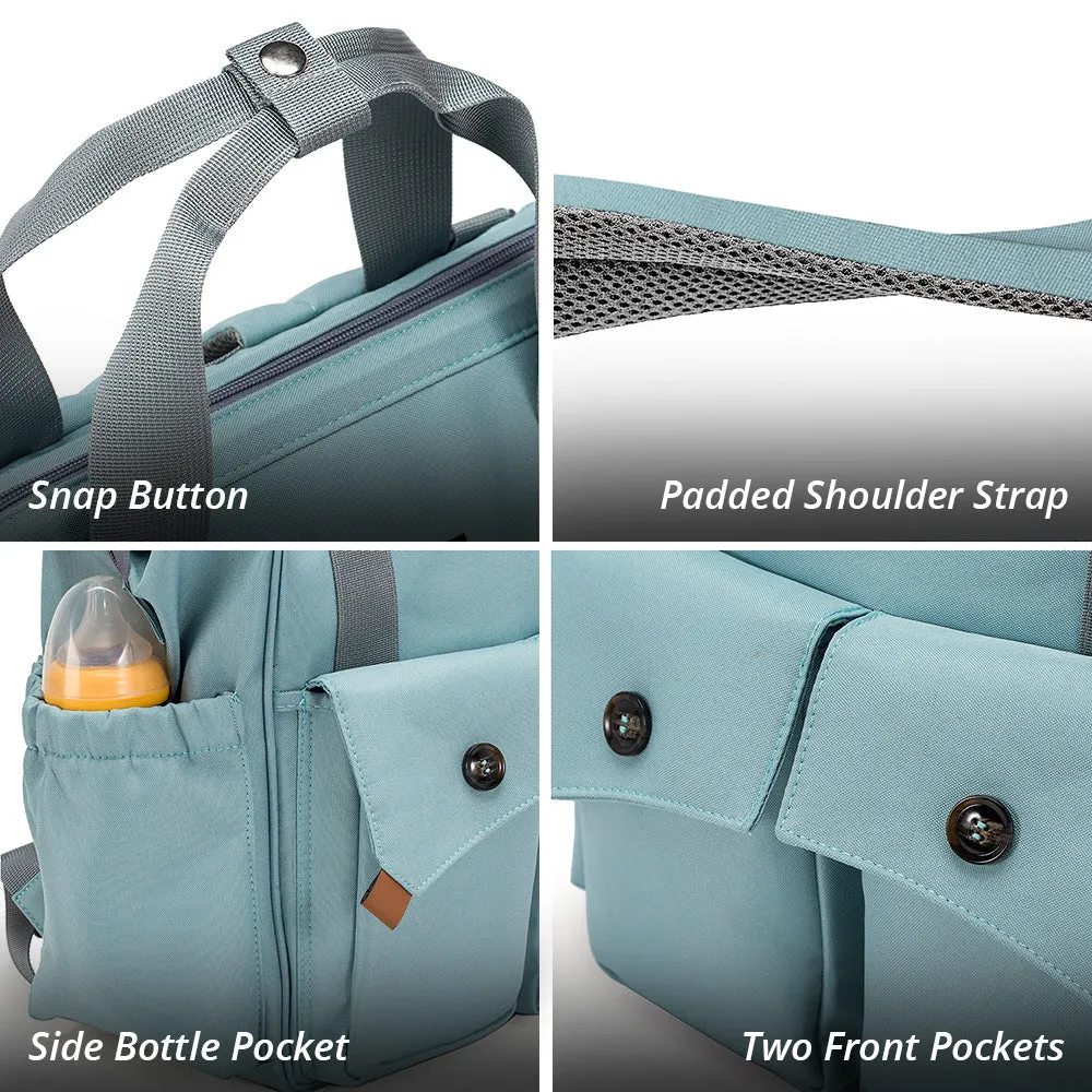 Elite Diaper Bag with Stroller Hooks & Changing mat - Blue