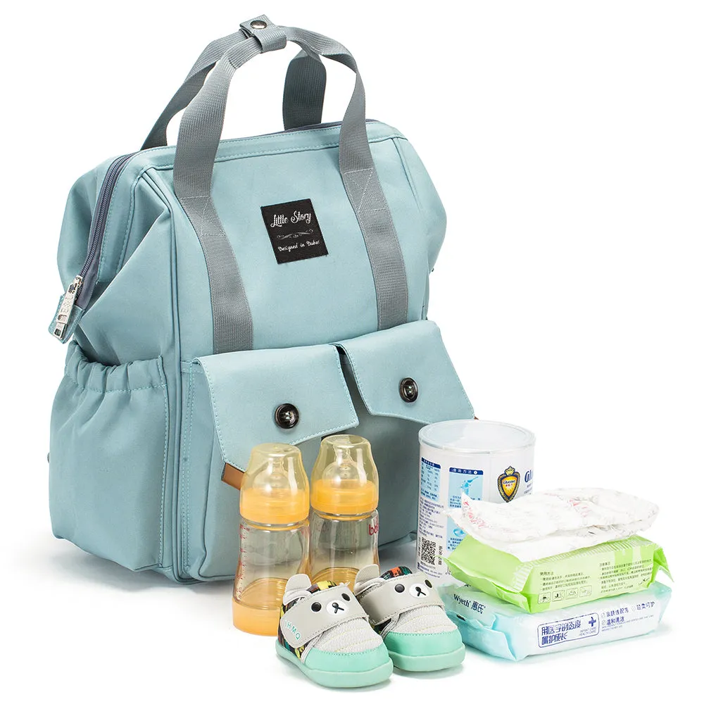 Elite Diaper Bag with Stroller Hooks & Changing mat - Blue