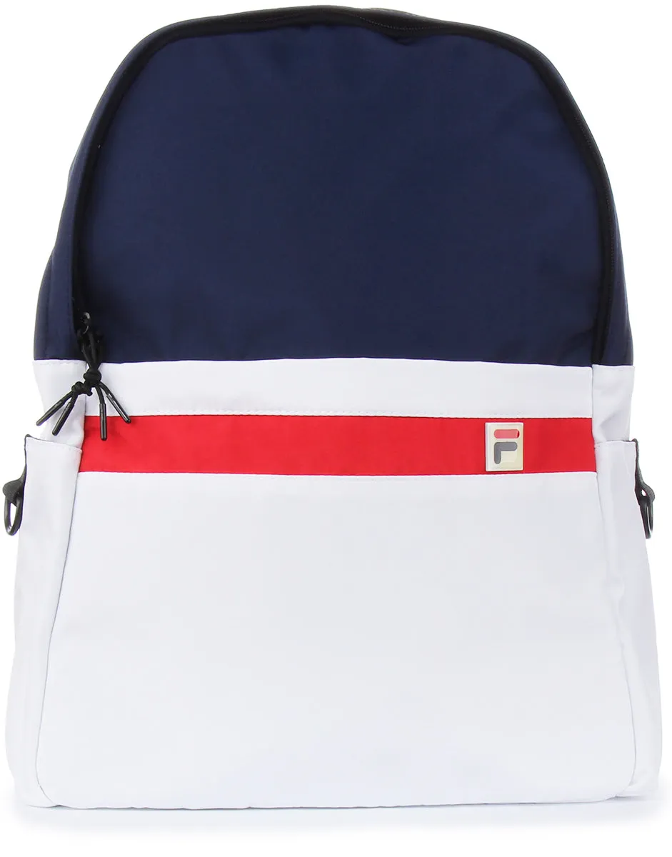 Fila Wendall Backpack In White Blue