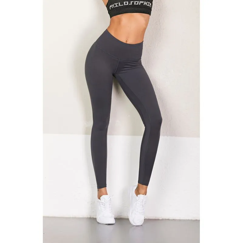 Fitness Sports Multi-Color Yoga Elasticity Polyester-Cotton Blend Cropped Sports Leggings