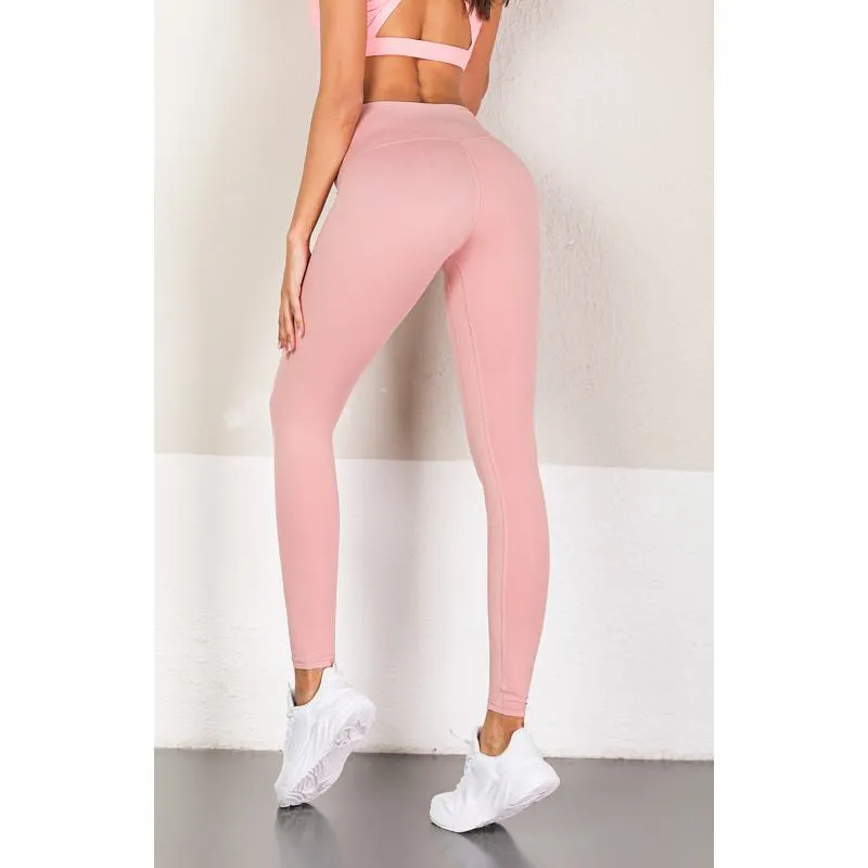 Fitness Sports Multi-Color Yoga Elasticity Polyester-Cotton Blend Cropped Sports Leggings