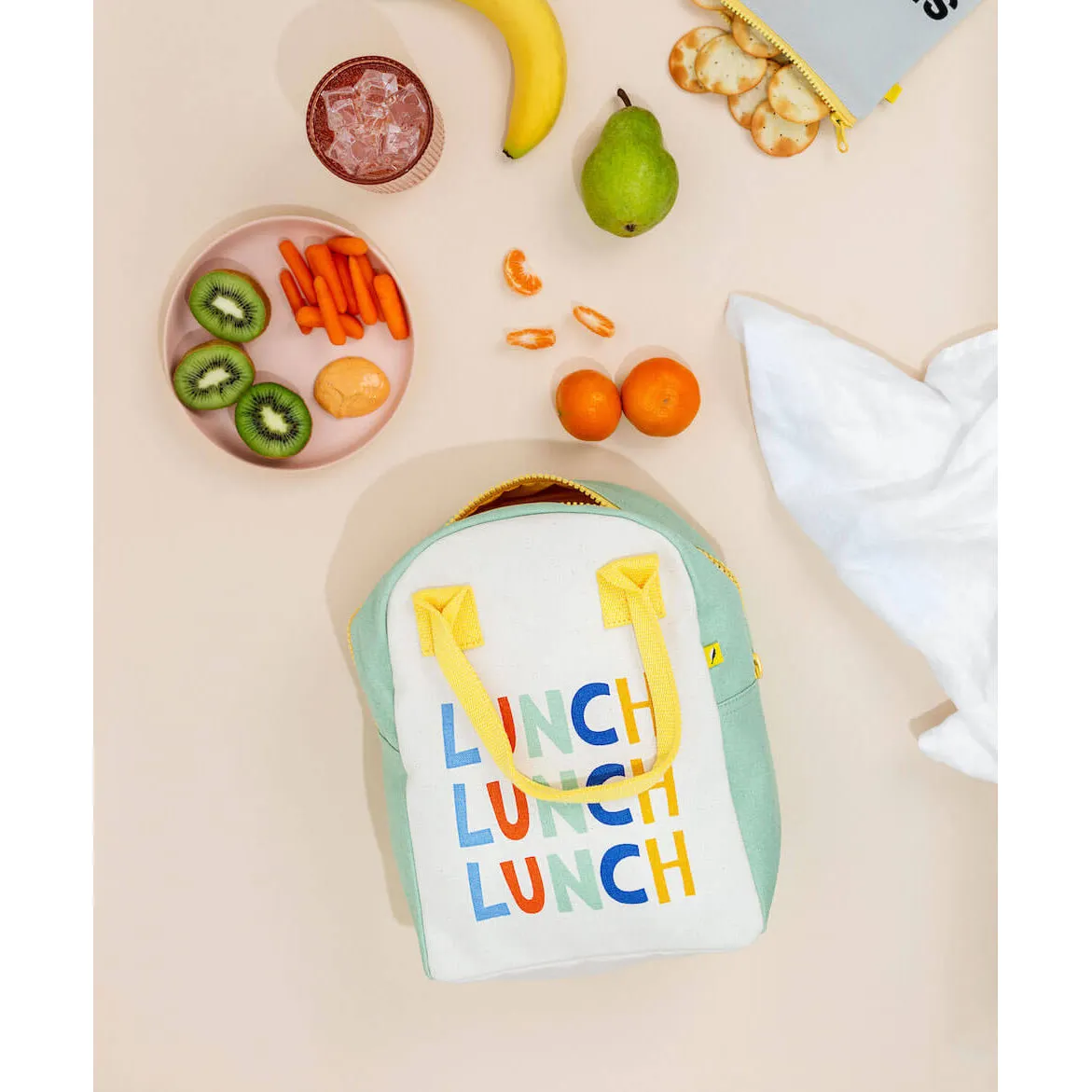 Fluf Zipper Lunch Bag - Triple Lunch