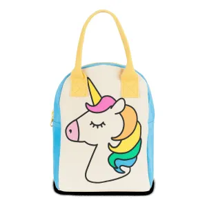 Fluf Zipper Lunch Bag - Unicorn