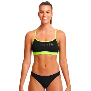 Funkita Women Swim Crop Top-Stampd