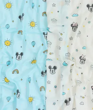 Good Night Mickey Muslin Baby Swaddles (Pack of 2)