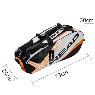 Head Tennis Bag Men Tennis Racket Bag Raquete De Tenis Backup Large Tennis Racquets Bag Tennis Backpack 3-6 Racquets Backpack