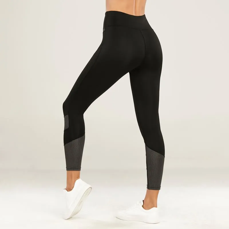 High-Waisted Yoga Professional Tight-Fitting Sports Fitness Running Patchwork Sports Leggings