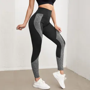 High-Waisted Yoga Tight-Fitting Slim-Fit Sports Fitness Running Patchwork Sports Leggings