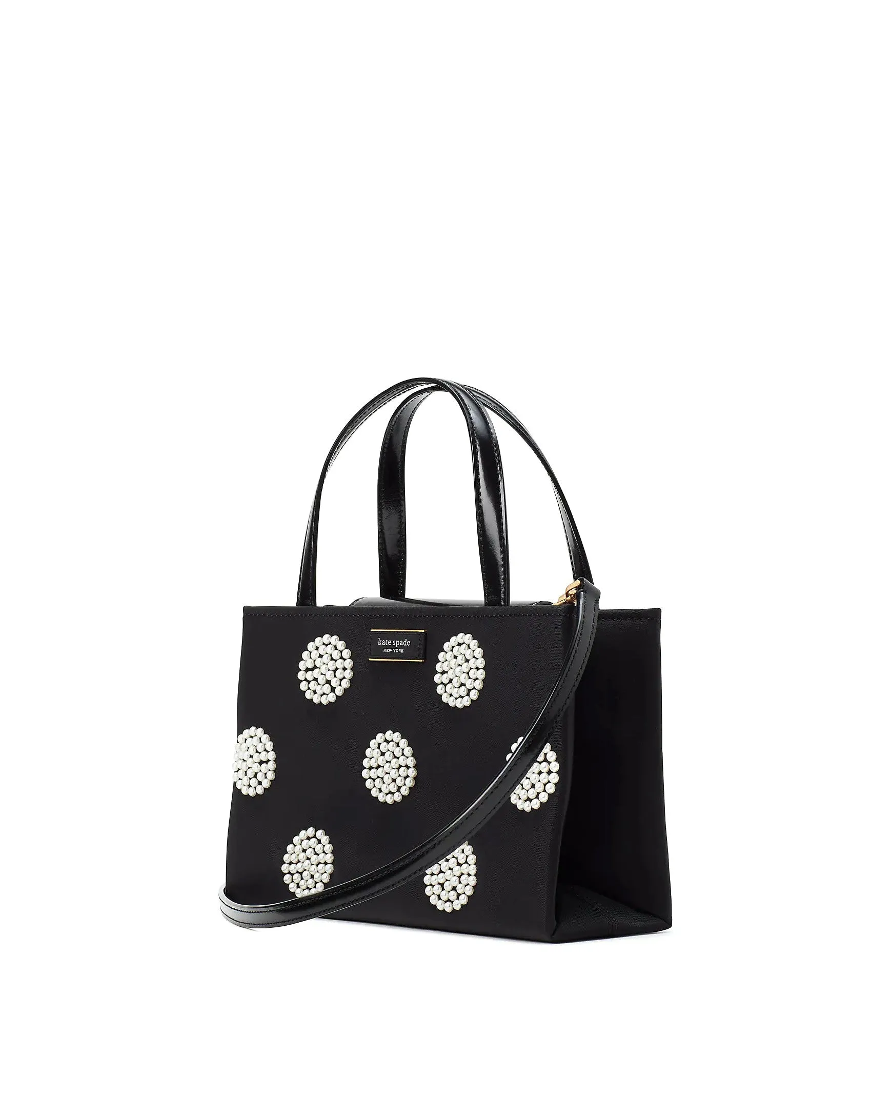 Kate Spade Sam Icon Pearl Embellished Nylon Small Tote