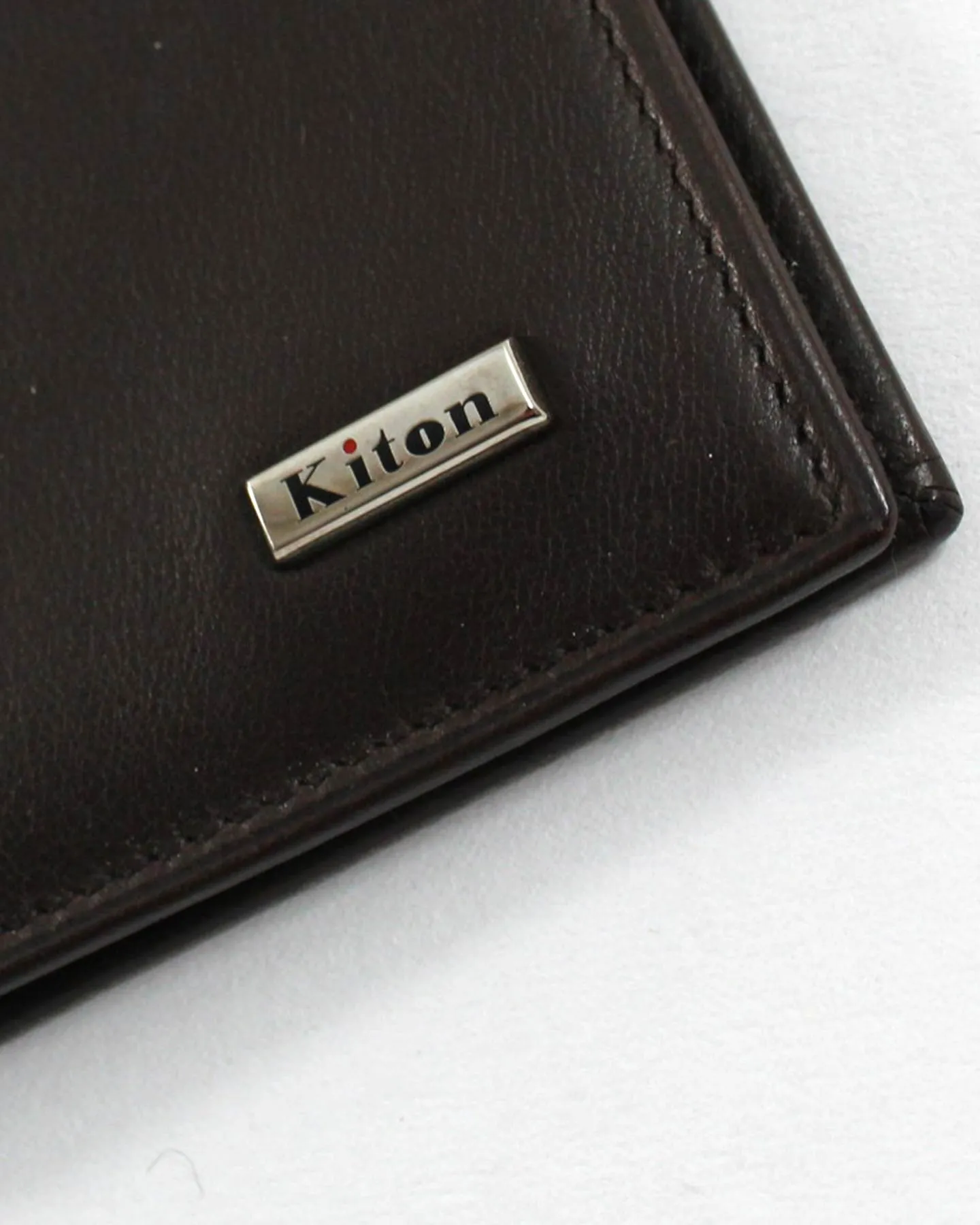 Kiton Wallet - Dark Brown Leather Men Wallet