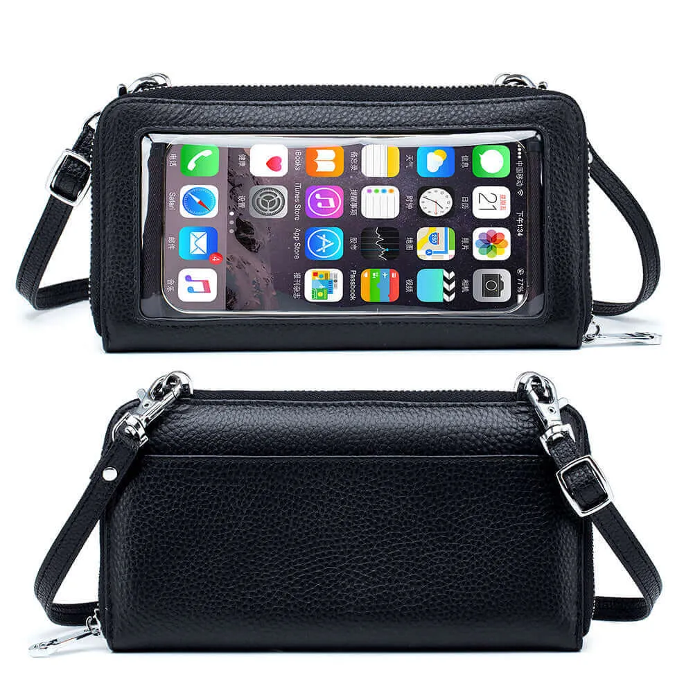 Leather Phone Wallet NZ - Crossbody & Touch Screen Design