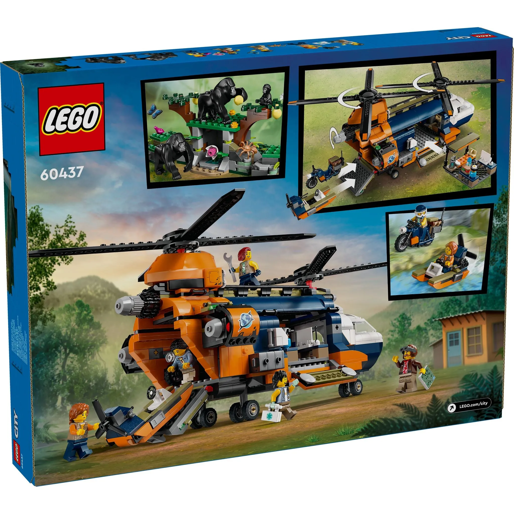 LEGO 60437 City Jungle Explorer Helicopter At Base Camp