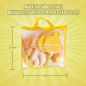 Maratha Samrat Thali - Maharashtrian Food Fabric Toys (23 Pcs)