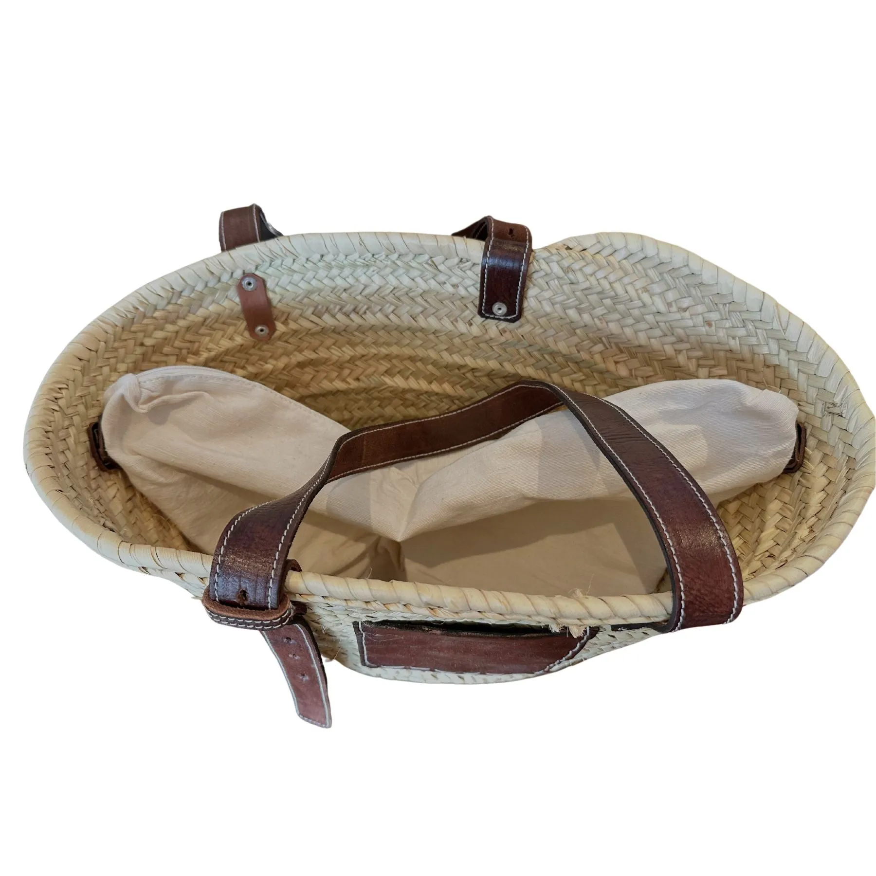 Marrakech Beach Straw Bag with Pouch